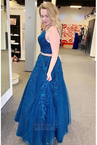 Robe de bal Tulle Traîne Courte Sans Manches Moderne Dos nu Perle - Page 2