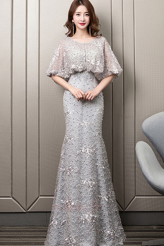 Robe de soirée Longueur de plancher Perle A-ligne Manche Lâche - Page 1