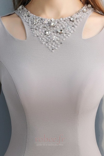 Robe de cocktail Courte vogue Manche de Poète Fermeture à glissière - Page 4