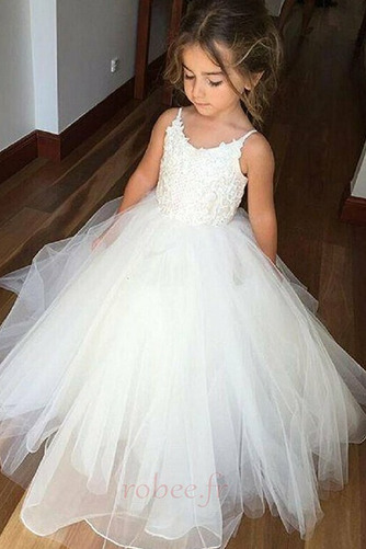 Robe de fille de fleur Tulle À la masse A-ligne Sans Manches - Page 1