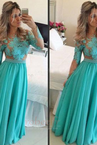 Robe de bal Vintage A-ligne Décalcomanie Manche Longue Longueur Cheville - Page 1