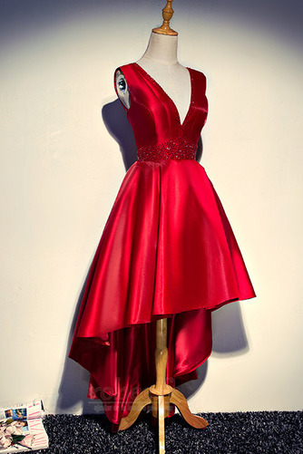 Robe de bal Formelle Froid Haut Bas Satin Asymétrique Ballon - Page 4