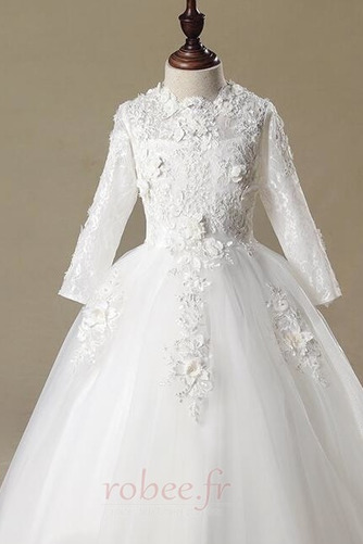 Robe de fille de fleur gossamer Naturel taille A-ligne Orné de Rosette - Page 6