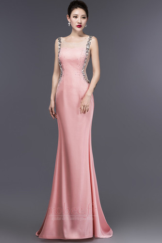 Robe de soirée Sirène Naturel taille À la masse Soie Fourreau Avec Bijoux - Page 4