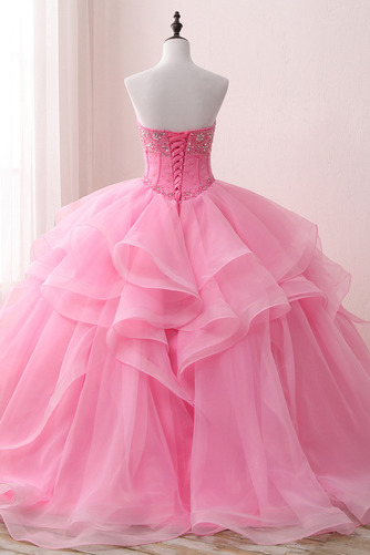 Robe de bal a ligne Laçage Col en Cœur Longueur de plancher Fourreau Avec Bijoux - Page 2