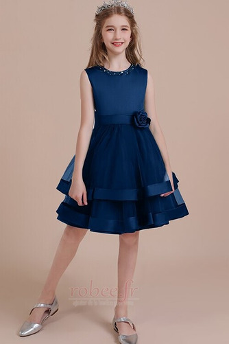 Robe de fille de fleur Fermeture à glissière Naturel taille Col de chemise t - Page 6