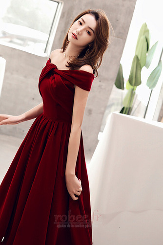 Robe de soirée Balançoire Rosée épaule Fourreau plissé Manquant - Page 4