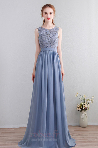 Robe de demoiselle d'honneur Sans Manches Chiffon Printemps Norme - Page 1
