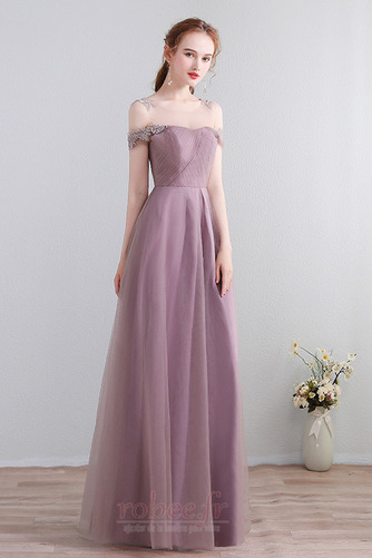 Robe de demoiselle d'honneur Plissé Simple Longueur de plancher - Page 3