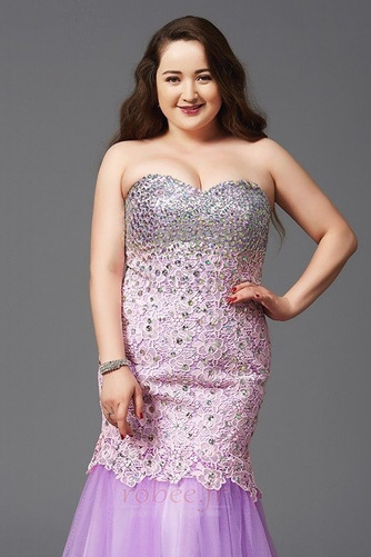 Robe de soirée Tulle Sirène Couvert de Dentelle Longueur de plancher - Page 5