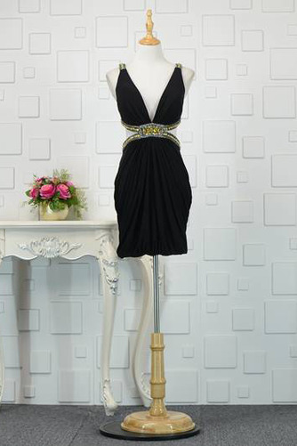 Robe de bal Dos nu Serré Drapé Été Longueur de genou Sans Manches - Page 1