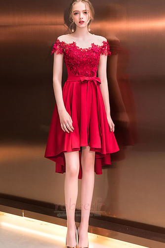 Robe de cocktail Dentelle Sans Manches Asymétrique Exquisite - Page 1