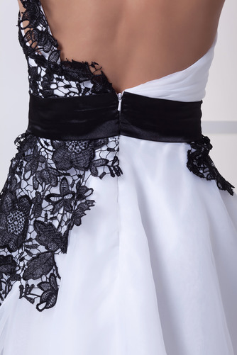 Robe de cocktail Simple A-ligne mini Manche Asymétrique Couvert de Dentelle - Page 6