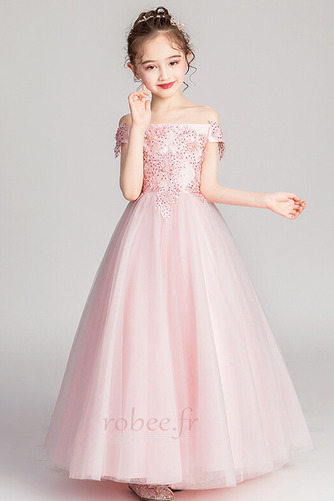 Robe de fille de fleur a ligne Été Corsage Avec Bijoux Formelle - Page 3