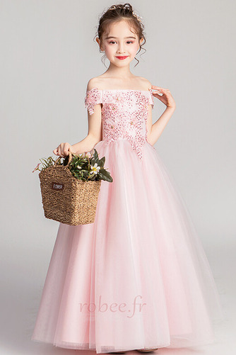 Robe de fille de fleur a ligne Été Corsage Avec Bijoux Formelle - Page 1