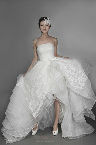 Robe de mariée Organza Asymétrique Ruché haut bustier tube Manquant - Page 1