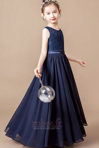 Robe de fille de fleur Sans Manches Chiffon A-ligne Fermeture à glissière - Page 3