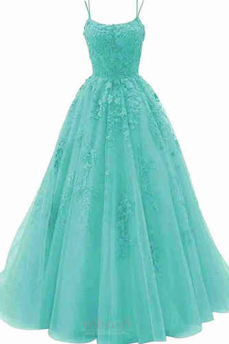 Robe de bal A-ligne Longueur au sol Dentelle Sans Manches Cérémonial - Page 10