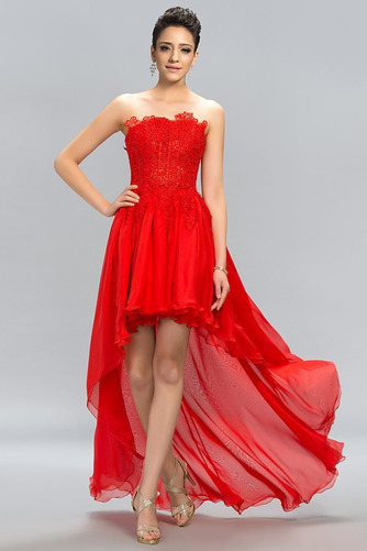 Robe de bal Classique Couvert de Dentelle Dos nu Sans Manches - Page 1