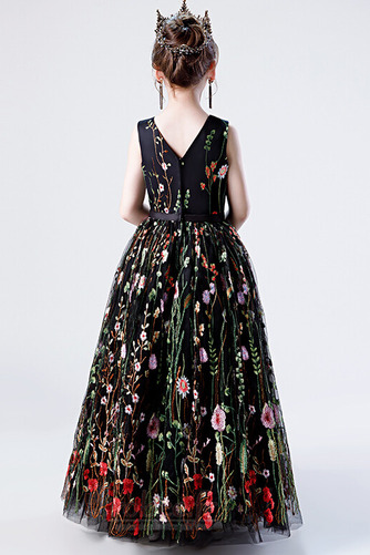 Robe de fille de fleur Norme Décalcomanie Elégant Longueur Cheville - Page 2