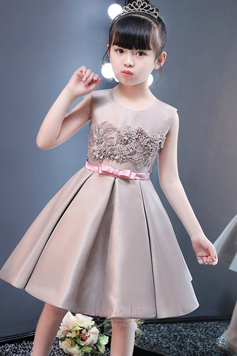 Robe de fille de fleur Automne Petit collier circulaire Sans Manches - Page 4