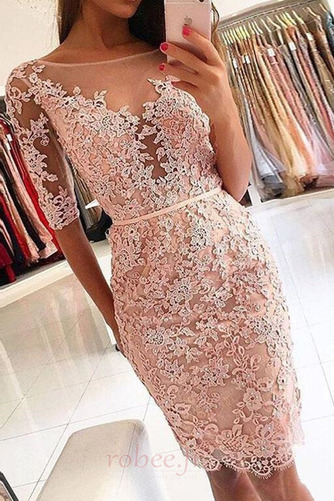 Robe de cocktail Dentelle Décalcomanie Attrayant Poire Col Bateau - Page 1