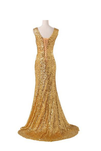 Robe de soirée Festin Scintillait Laçage Pailleté Sans Manches - Page 2