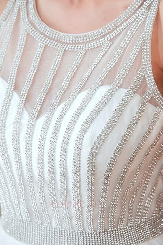 Robe de cocktail Tulle Naturel taille Sans Manches Haut Bas A-ligne - Page 6