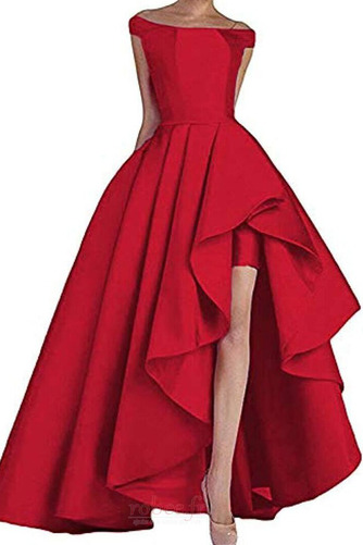 Robe de bal Sans Manches Naturel taille Asymétrique Chic Satin - Page 14