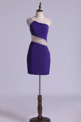 Robe de cocktail Une épaule Sans Manches Près du corps Perlé - Page 11