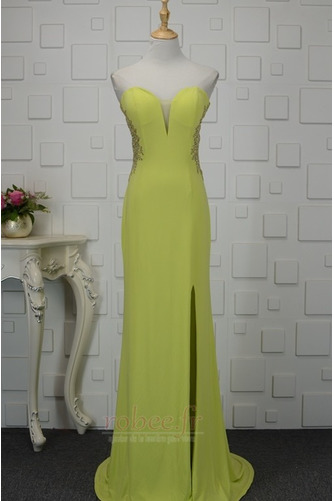 Robe de soirée Traîne Courte Elégant Norme Maigre col coeur Sans Manches - Page 1