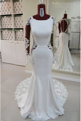 Robe de mariée Manche Longue Sirène Dentelle Petit collier circulaire - Page 2