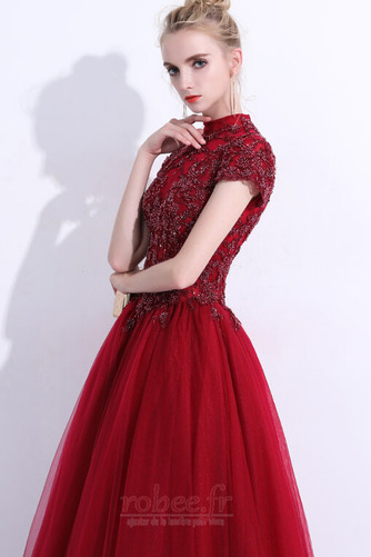 Robe de soirée Décalcomanie Trou De Serrure Été Manche Courte - Page 7