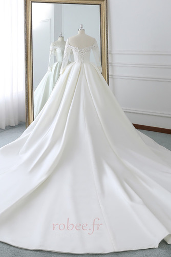 Robe de mariée Pomme Elégant Naturel taille Laçage A-ligne Chapelle - Page 3