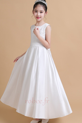 Robe de fille de fleur Glissière Petit collier circulaire Epurée - Page 4