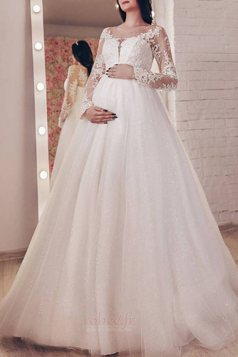Robe de mariée Tulle Cérémonial Laçage Naturel taille Taille haute - Page 1