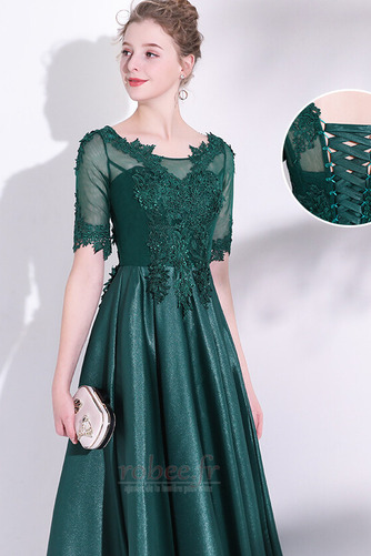 Robe de soirée noble Soie Lacez vers le haut Perler Couvert de Dentelle - Page 4