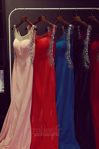 Robe de soirée Sirène Naturel taille À la masse Soie Fourreau Avec Bijoux - Page 10