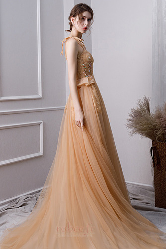 Robe de bal Longue Perler Printemps Sans Manches Manquant Bretelles Spaghetti - Page 4