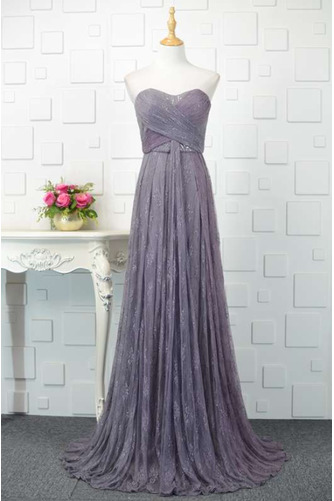Robe de demoiselle d'honneur Dentelle Fermeture à glissière Naturel taille - Page 1
