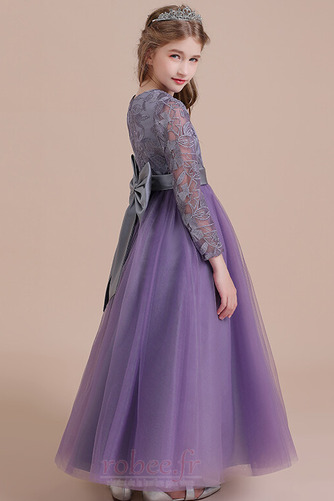 Robe de fille de fleur Manche Longue Balançoire Manche Aérienne - Page 2