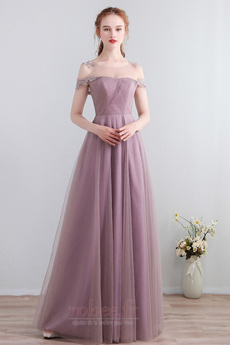 Robe de demoiselle d'honneur Plissé Simple Longueur de plancher - Page 4