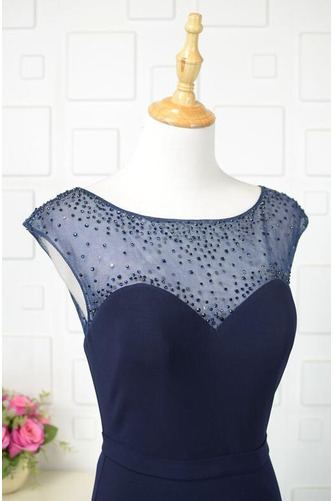 Robe de soirée Sans Manches Drapé Printemps aligne Pomme Mousseline - Page 4