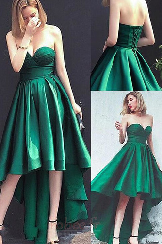 Robe de bal col coeur Poire Naturel taille Haut Bas Soie Laçage - Page 3