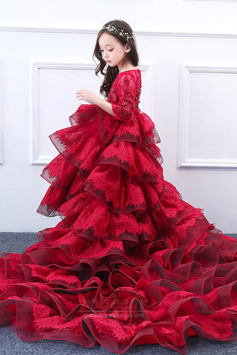Robe de fille de fleur Naturel taille Couvert de Dentelle Festonné - Page 2
