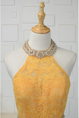 Robe de soirée Courte Dentelle Petit collier circulaire fin Naturel taille - Page 4