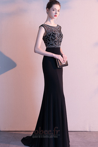 Robe de soirée Mince Maigre Naturel taille Perlé Spandex Col Bateau - Page 5