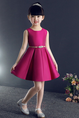 Robe de fille de fleur aligne Sans Manches Longueur de genou - Page 1