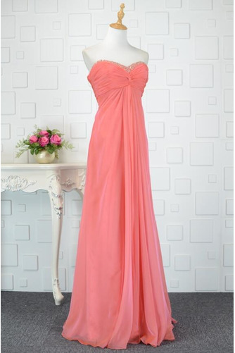 Robe de demoiselle d'honneur Glissière Sans Manches Été Longueur de plancher - Page 4