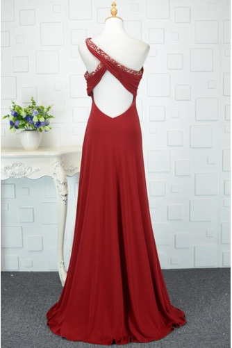 Robe de soirée Mousseline Sans Manches Elégant Manquant Traîne Courte - Page 2